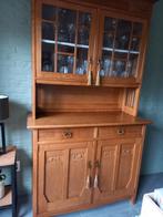 Antieke Eikenhouten Buffetkast met Glas, Antiek en Kunst, Antiek | Meubels | Kasten, Ophalen