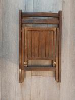 houten inklapstoel klein, Huis en Inrichting, Stoelen, Gebruikt, Bruin, Ophalen of Verzenden, Eén