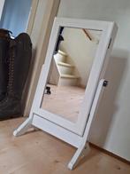 Staande sieradenkast met spiegel, Huis en Inrichting, Woonaccessoires | Spiegels, Minder dan 50 cm, Gebruikt, 100 tot 150 cm, Ophalen of Verzenden