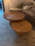 Bijzet tafels rotan salon, Ophalen, 50 tot 100 cm, Rond, Zo goed als nieuw