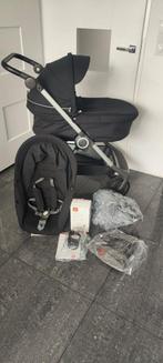 Stokke kinderwagen combinatie met hoezen en muskietennet, Zo goed als nieuw, Combiwagen, Verstelbare duwstang, Ophalen