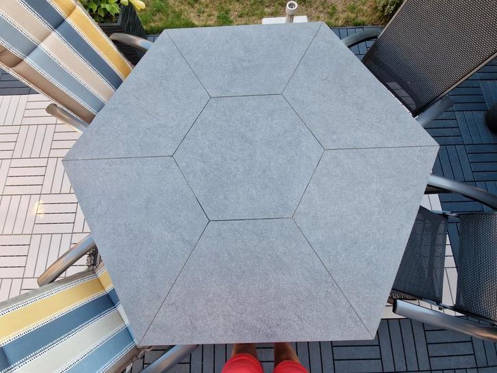 HPL tuintafel, Tuin en Terras, Tuintafels, Zo goed als nieuw, Rechthoekig, Ophalen