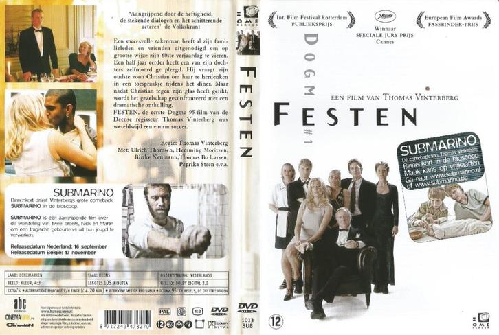 DVD Festen van Thomas Vinterberg, Cd's en Dvd's, Dvd's | Tv en Series, Zo goed als nieuw, Alle leeftijden, Ophalen of Verzenden