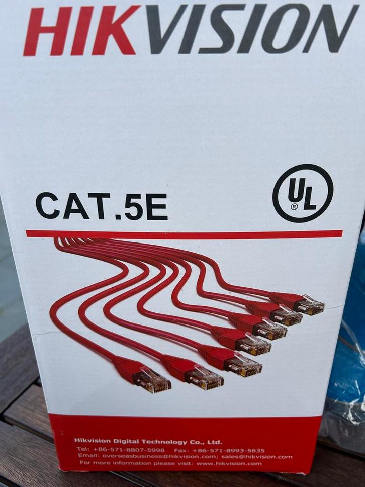 Hikvision UTP CAT 5E Netwerkkabel 20 m ongeveer, Doe-het-zelf en Verbouw, Elektra en Kabels, Nieuw, Kabel of Snoer, Ophalen of Verzenden
