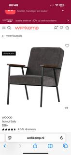Sally Fauteuil Staalblauw - Nieuw in Doos!, Ophalen, Nieuw, Stof, 75 tot 100 cm