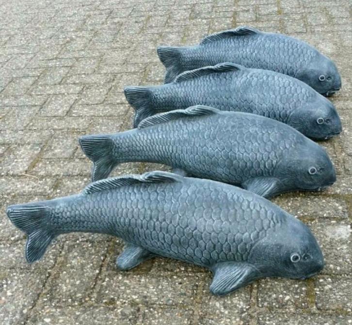 Prachtige Grote Koi Karper Beelden, Tuin en Terras, Tuinbeelden, Nieuw, Dierenbeeld, Steen, Ophalen