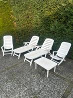 Witte zwembad/tuin loungeset, Ophalen, Kunststof, Zo goed als nieuw, Loungeset
