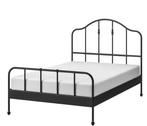 bed, Ophalen, Zwart, Tweepersoons, 140 cm