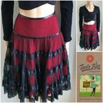 rood zwarte (gothic) rok STEPS maat 38, Kleding | Dames, Rokken, Knielengte, Maat 38/40 (M), Ophalen of Verzenden, Zo goed als nieuw