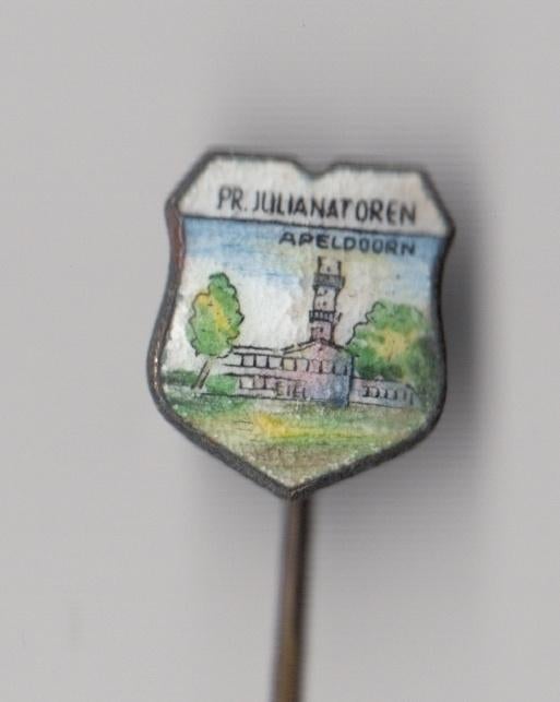 Apeldoorn Prinses Julianatoren speldje, Verzamelen, Speldjes, Pins en Buttons, Gebruikt, Niet vindbaar, Niet vindbaar, Speldje of Pin
