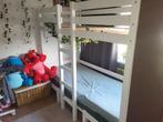 Wit stapelbed met zitje, Ophalen, 90 cm, Tweepersoons, Zo goed als nieuw