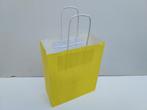 Papieren tasje, cadeautasje, geel, 18 + 8 x 22 cm., Nieuw, Ophalen of Verzenden, Boekengraaf, Bourgondischestraat 15