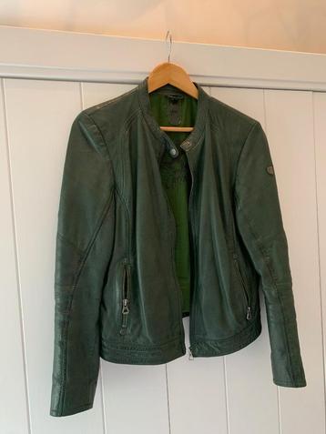 groen dames jack, vegan leather, maat L beschikbaar voor biedingen
