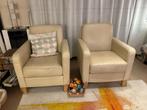 Twee comfortabele fauteuils, Huis en Inrichting, Ophalen, Gebruikt, Minder dan 75 cm, Leer