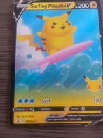 Surfing pikachu V hp 200 elektrische pokemon, Hobby en Vrije tijd, Verzamelkaartspellen | Pokémon, Ophalen of Verzenden, Zo goed als nieuw