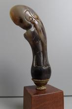 kris greep Java Indonesië gestileerde Durga kris heft, Antiek en Kunst, Ophalen of Verzenden