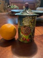 Handbeschilderd papier-maché potje, Antiek en Kunst, Ophalen of Verzenden