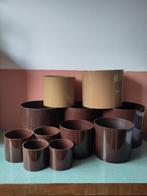 Vintage Kunststof Bloempotten - Verschillende Maten, Tuin en Terras, Kunststof, Gebruikt, Rond, Ophalen of Verzenden