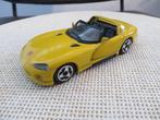 Burago Dodge Viper RT 10 GEEL, Ophalen of Verzenden, Zo goed als nieuw, Auto, Overige merken