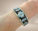 Mooie vintage Mexico email en parelmoer inleg armband!, Overige materialen, Overige kleuren, Verzenden, Zo goed als nieuw