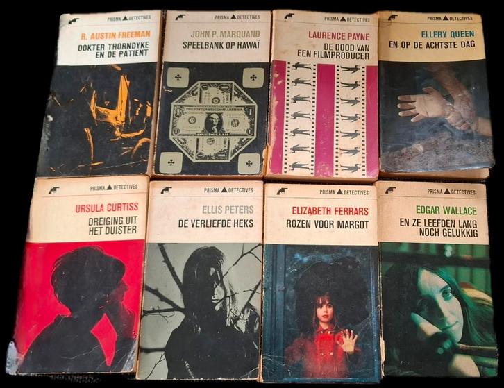 Prisma Detectives - 8 Vintage Boeken, Boeken, Detectives, Gelezen, Ophalen of Verzenden