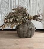 Leemmand / vissersmand met gedroogde toef, Huis en Inrichting, Ophalen, Overige materialen, Overige kleuren, Zo goed als nieuw