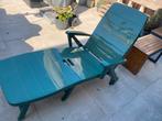 Als nieuw kunststof groen ligbed bank inklapbaar, Ophalen, Zo goed als nieuw, Kunststof, Inklapbaar