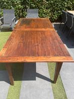 Eettafel koloniaal uitschuifbaar, Huis en Inrichting, Tafels | Eettafels, Ophalen, Gebruikt, Teakhout, 200 cm of meer