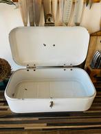 Vintage emaille broodtrommel – wit met karakter & charme, Ophalen of Verzenden