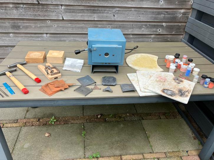 Efco 135 emailleeroven + zeer veel extra’s, Hobby en Vrije tijd, Pottenbakken, Zo goed als nieuw, Ophalen