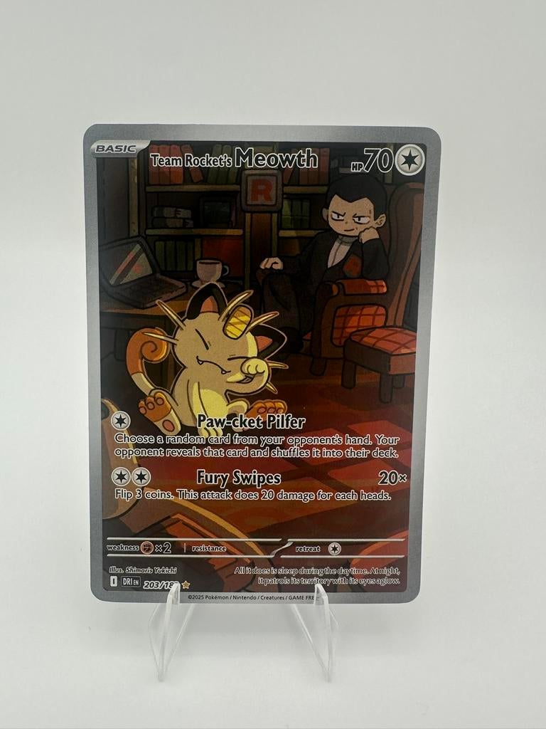 Team rocket’s Meowth 203/ 182, Ophalen of Verzenden, Zo goed als nieuw