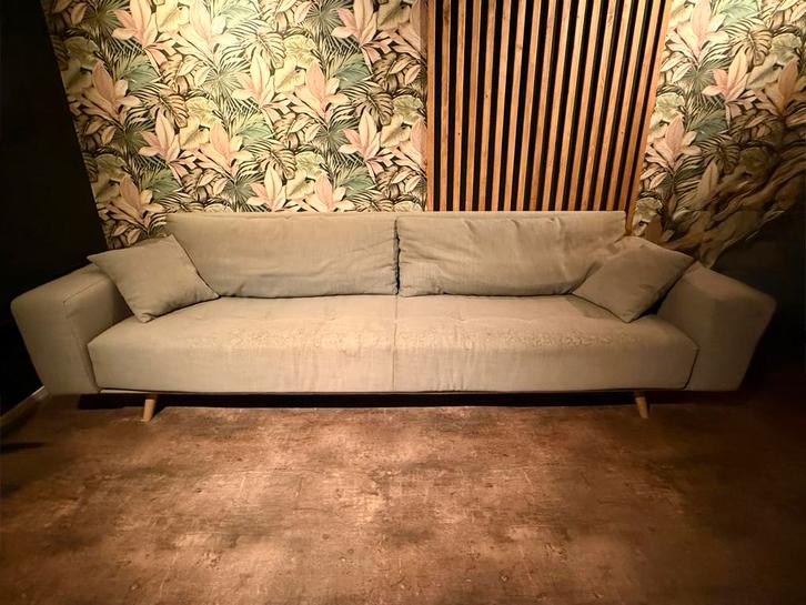 PASSE PARTOUT GIANNI 4 ZITS BANK, Huis en Inrichting, Banken | Bankstellen, Gebruikt, Rechte bank, Vierpersoons of meer, 250 tot 300 cm