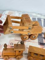 Vintage antiek hout houten Speelgoed trein truck shovel wood, Antiek en Kunst, Antiek | Speelgoed, Ophalen of Verzenden