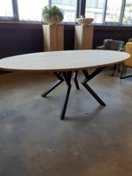 Massief eiken ovale tafel,verjongd 220x110, Ophalen of Verzenden, Nieuw, Ovaal, Eikenhout