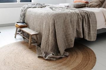 Rond vloerkleed JUTE naturel & zwart Ø200 (gratis verzenden) beschikbaar voor biedingen