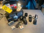 Canon EOS 1000 Analoog Camera Set met Lenzen en Accessoires, Ophalen of Verzenden, Gebruikt