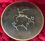 Bronzen snuifdoos met een springbok decoratie ca. 1920, Antiek en Kunst, Antiek | Koper en Brons, Verzenden, Brons