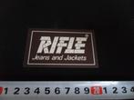 sticker RIFLE jeans and jackets, Ophalen, Zo goed als nieuw