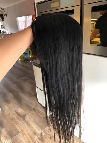 Topper met pony 100% virgin human hair 61cm lang! 