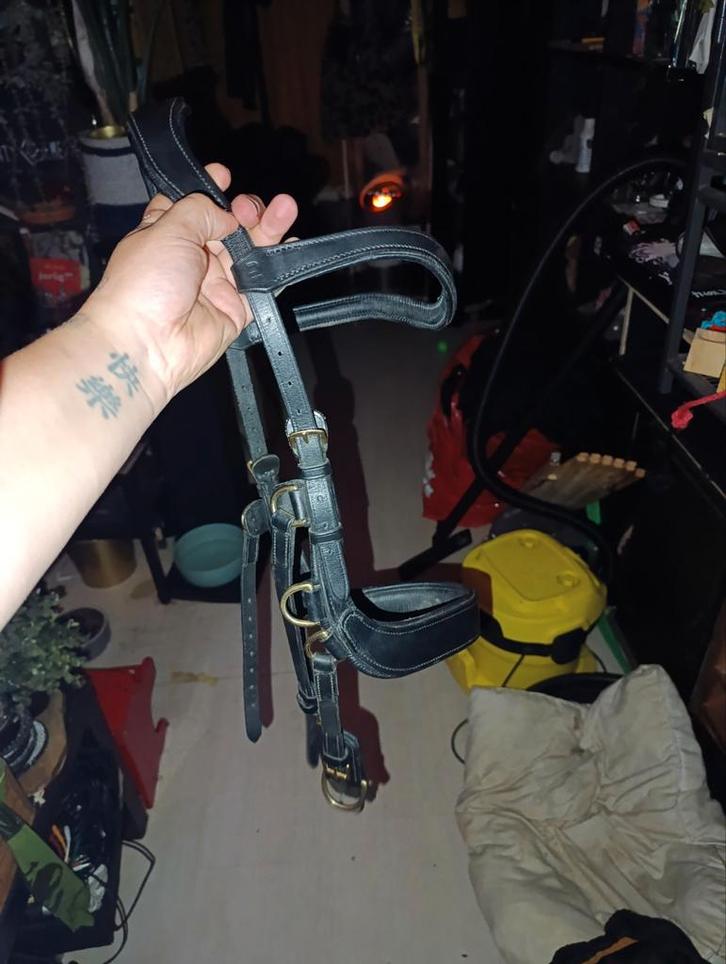 Bitloos hoofdstel sidepull (maat grote cob/full), Dieren en Toebehoren, Paarden en Pony's | Hoofdstellen en Tuigage, Gebruikt