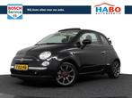 Fiat 500c 0.9 TWINAIR TURBO CULT AUTOMAAT ECC/CRUISE/NAV/LED, Auto's, Parkeersensor, Gebruikt, Cabriolet, Zwart