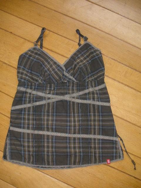 ESPRIT top bloes groene ruit maat L - nieuw -, Kleding | Dames, Tops, Nieuw, Maat 38/40 (M), Groen, Zonder mouw, Ophalen of Verzenden