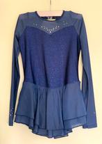 Donker blauwe kunstschaatsjurk maat 122, Blauw, Overige typen, Ophalen of Verzenden, Zo goed als nieuw