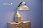 Laboratoriumlamp Helios vintage tafellamp industrieel, Minder dan 50 cm, Gebruikt, Verzenden, Glas