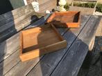 2 x dienblad oud hout houten dienbladen brocante, Huis en Inrichting, Woonaccessoires | Dienbladen, Ophalen of Verzenden, Gebruikt