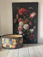 Bloemen schilderij en lampenkap, Huis en Inrichting, Ophalen, Zo goed als nieuw