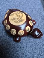 Prachtige houten Schildpad Kompas. Met mooie tekens. 10/7 cm, Ophalen of Verzenden, Gps of Kompas