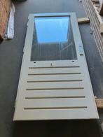 Stevige buitendeur dubbel glas 202,50 hoog, 95 breed, 80 tot 100 cm, Ophalen of Verzenden, 200 tot 215 cm, Hout