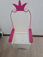 Leuke stevige houten kinder troonstoel met opbergvak, Ophalen, Gebruikt, Stoel(en)