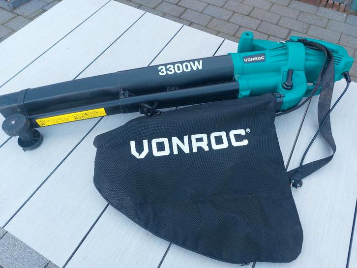 Mooie vonroc bladblazer/zuiger 3-in-1 z.g.a.n., Tuin en Terras, Bladblazers, Zo goed als nieuw, Handgedragen, Elektrisch, Met opvangzak